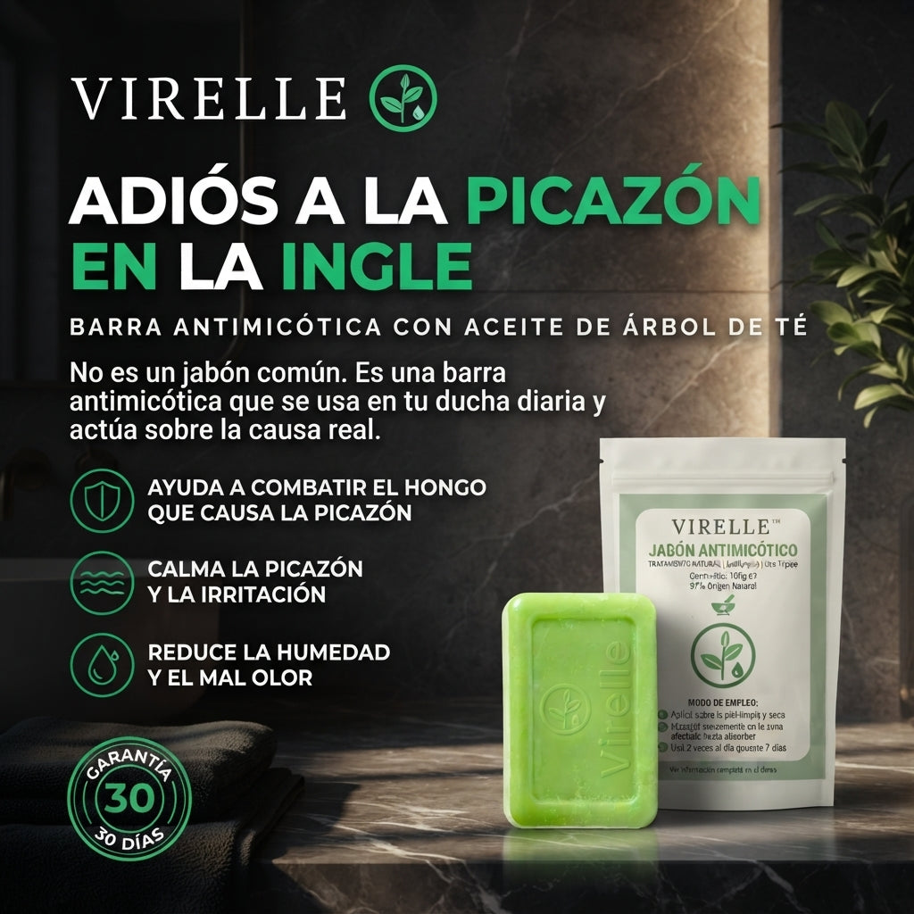 Barra antimicótica para problemas de Piel, Tiña inguinal, Acne y Hongos.