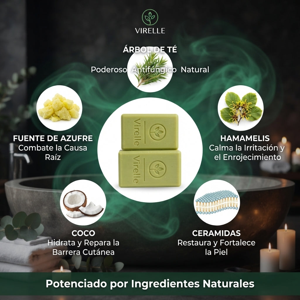Barra antimicótica para problemas de Piel, Tiña inguinal, Acne y Hongos.